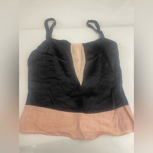 Mayle Black and Tan Camisole Top